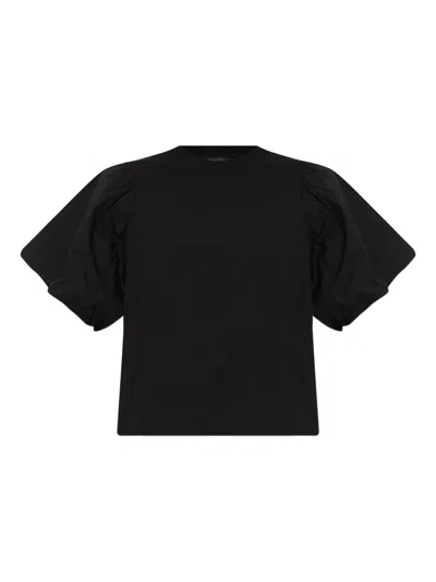 Allsaints Puff-sleeve Top In Black