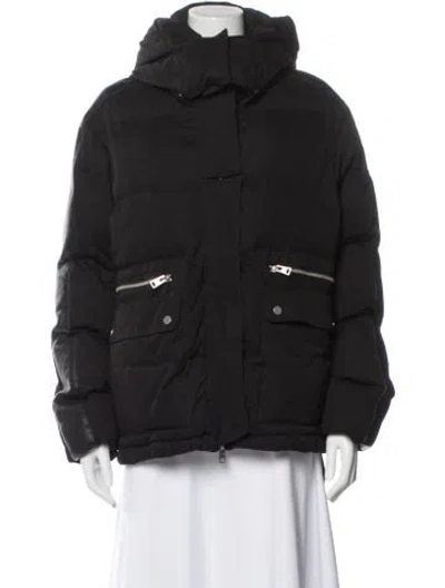 Pre-owned Allsaints Puffer Coat In Black