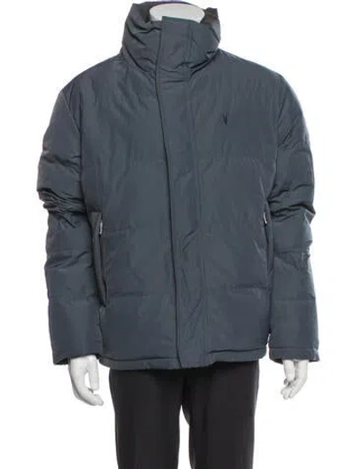 Pre-owned Allsaints Puffer Coat In Gray