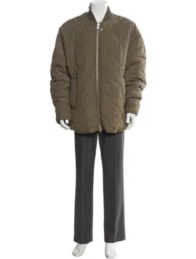 Pre-owned Allsaints Puffer Coat In Green