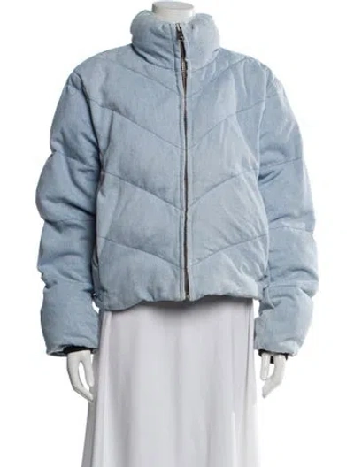 Pre-owned Allsaints Puffer Jacket In Blue