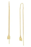 Allsaints Pyramid Drop Threader Earrings