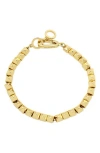 Allsaints Pyramid Flex Chain Bracelet In Gold