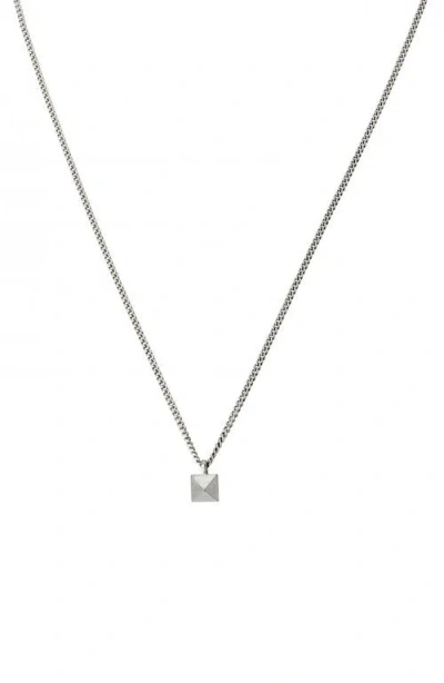 Allsaints Pyramid Stud Pendant Necklace