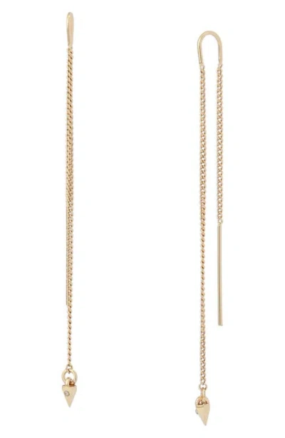 Allsaints Pyramid Threader Earrings In Transparent