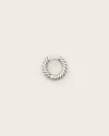 Allsaints Python Sterling Silver Hoop Earring In Warm Silver