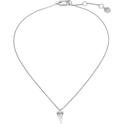 Allsaints Quartz Spike Pendant Necklace In Metallic
