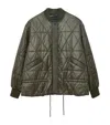 Allsaints Quilted Alii Bomber Jacket In Green