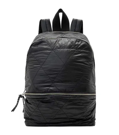Allsaints Mens Black Finn Quilted Shell Backpack