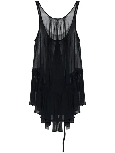 Allsaints Rach Flowy Top In Black