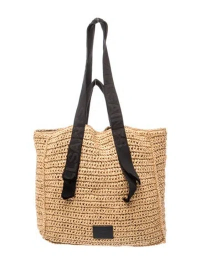 Pre-owned Allsaints Raffia Tote In Neutral
