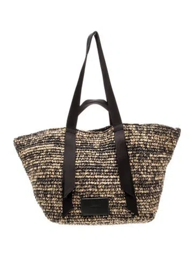 Pre-owned Allsaints Raffia Tote In Neutrals