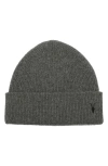 Allsaints Ramskull Wool Beanie In Ulitmate Grey