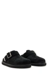 Allsaints Venus Shearling Mules In Black