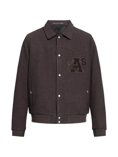 Allsaints Royce Wadded Patch Jacket In Brown