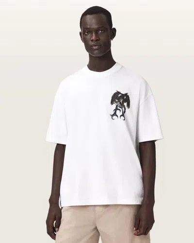 Allsaints Raptour Eagle Logo Graphic T-shirt In White