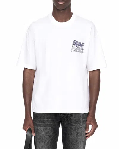 Allsaints Rattlesnake Battles Cotton Logo Graphic T-shirt In White