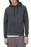 Allsaints Raven Pullover Ramskull Hoodie In Carter Grey