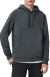 Allsaints Raven Cotton Hoodie In Gray