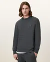 Allsaints Raven Crew Neck Ramskull Sweatshirt In Carter Grey