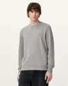 Allsaints Raven Crew Neck Ramskull Sweatshirt In Fossil Grey