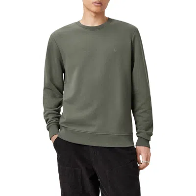 Allsaints Raven Crewneck Sweatshirt In Gray