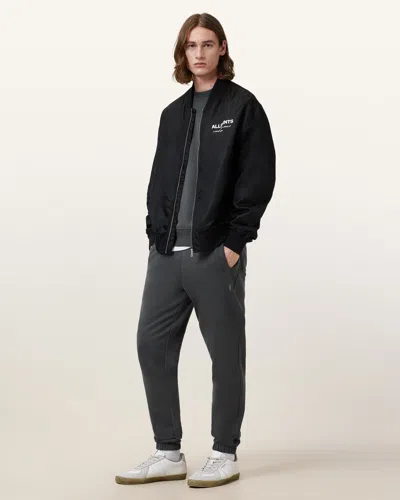 Allsaints Raven Cuffed Slim Fit Ramskull Sweatpants In Carter Grey