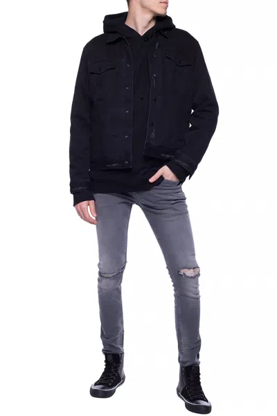 Allsaints ‘raven' Hooded Sweatshirt In Black