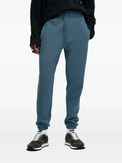 Allsaints Raven Logo-embroidered Track Pants In Green