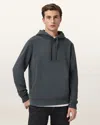 Allsaints Raven Pullover Ramskull Hoodie In Gray