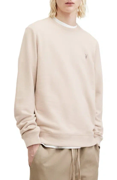 Allsaints Raven Slim Fit Crewneck Sweatshirt In Gray