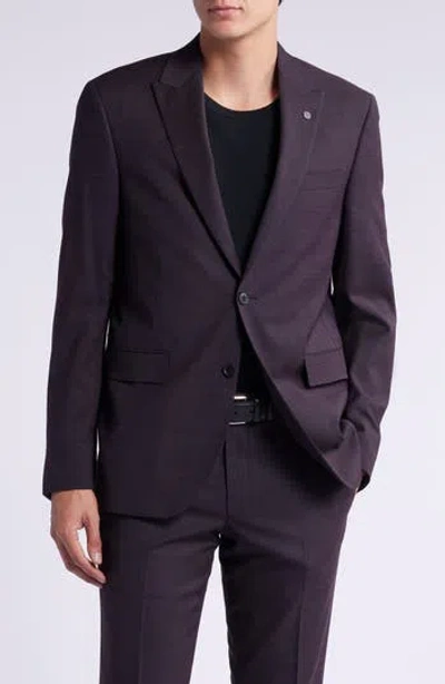 Allsaints Rawdon Peaked Lapel Slim Fit Wool Blend Sport Coat Suit Separate In Purple