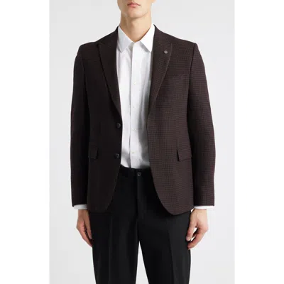 Allsaints Rawdon Slim Fit Peak Lapel Sport Coat In Brown