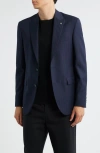 Allsaints Rawdon Slim Fit Stripe Super 100s Wool Sport Coat In Blue