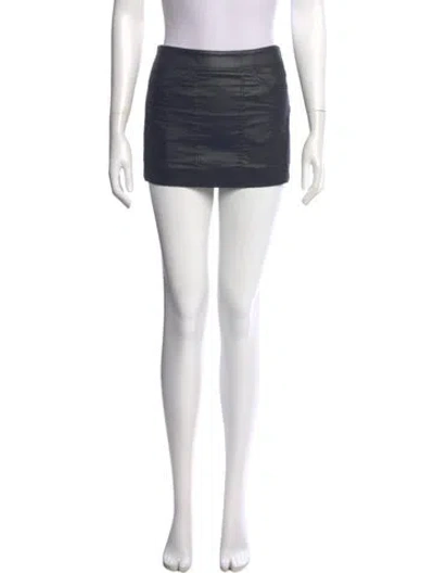 Pre-owned Allsaints Raw-edge Trim Mini Skirt In Black