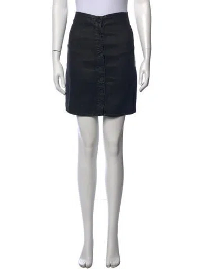 Pre-owned Allsaints Raw-edge Trim Mini Skirt In Black