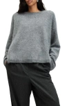 Allsaints Rebel Crewneck Cashmere Sweater In Grey Marl
