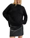 Allsaints Rebel Crewneck Cashmere Sweater In Black