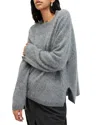 Allsaints Rebel Crewneck Cashmere Sweater In Grey Marl