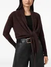 Allsaints Rebel Pirate Shawl-collar Cardigan In Brown