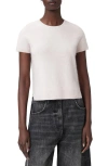 Allsaints Rebel Short Sleeve Cashmere Sweater In White