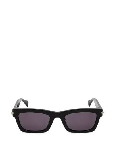 Allsaints Rectangle-frame Sunglasses In Black