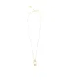 Allsaints Rectangular Pendant Necklace In Gold