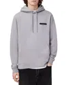 Allsaints Redact Pullover Embroidered Logo Hoodie In Halfpipe Grey