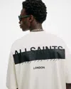 Allsaints Redact Oversized Embroidered Logo T-shirt In Ashen White