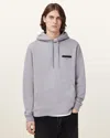 Allsaints Redact Pullover Embroidered Logo Hoodie In Halfpipe Grey
