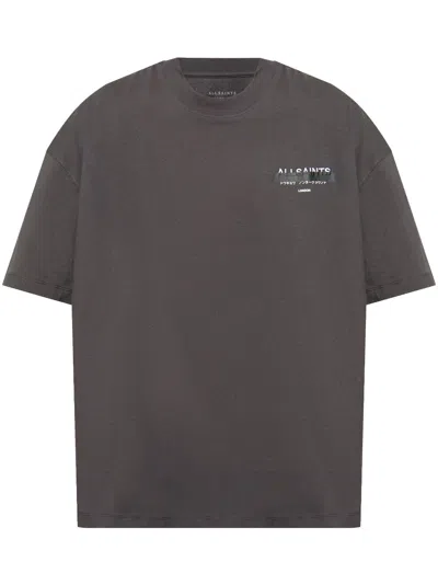 Allsaints Redact T-shirt In Grey