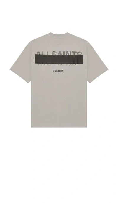Allsaints Redact Tee In Gray