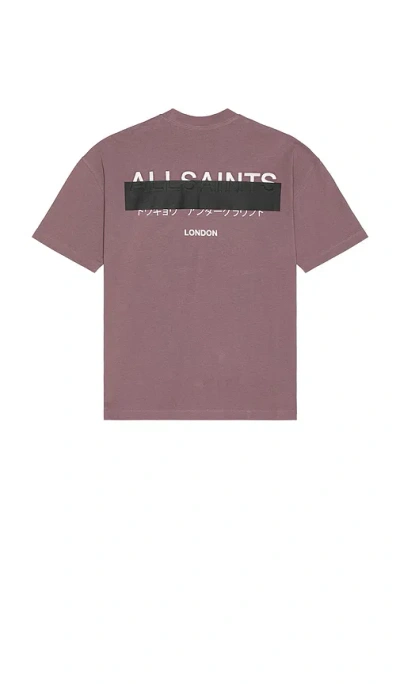 Allsaints Redact T-shirt In Purple