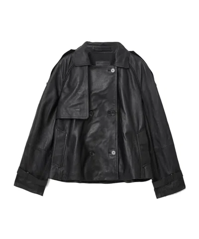 Allsaints Reed Leather Jacket In Black